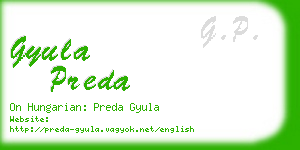gyula preda business card
